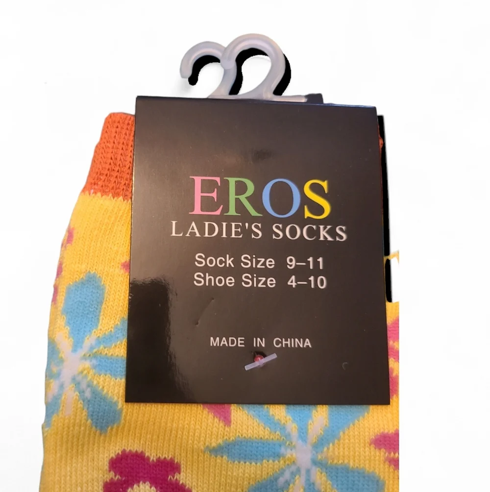 Eros‎ Socks Fun Fanciful Colorful Women's Size 9-11